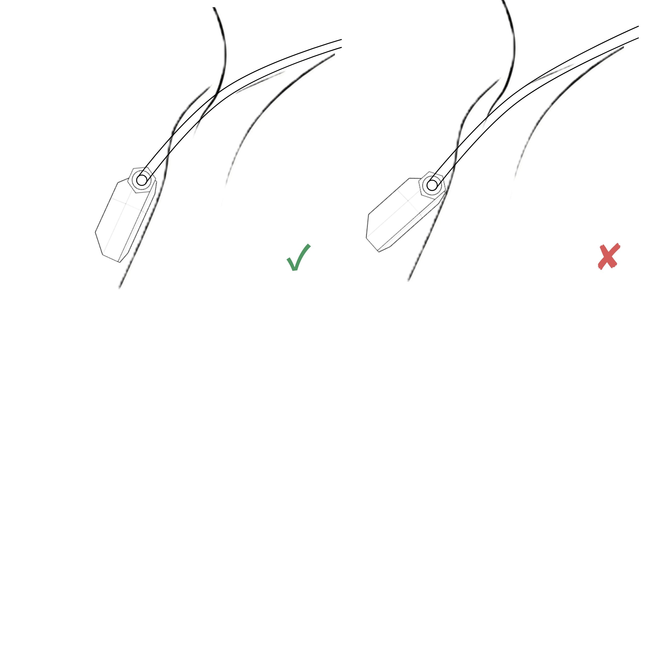 Odyss N1 pendant position and angle adjustment diagram